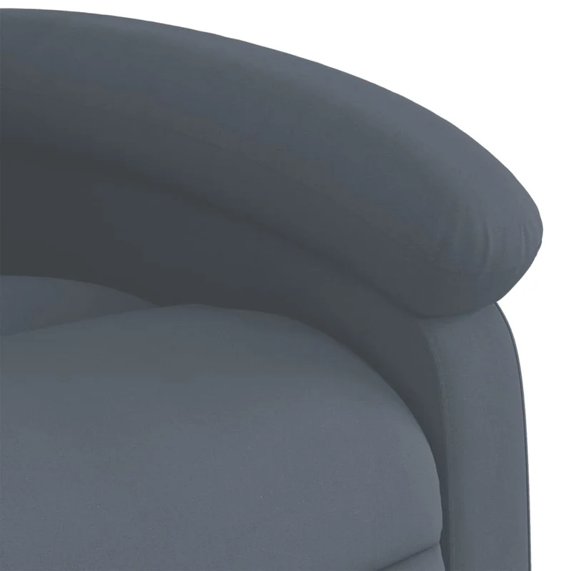 Fauteuil relax TV rembourrage confortable fonction d'inclinaison manuelle en velours gris foncé DEC027963