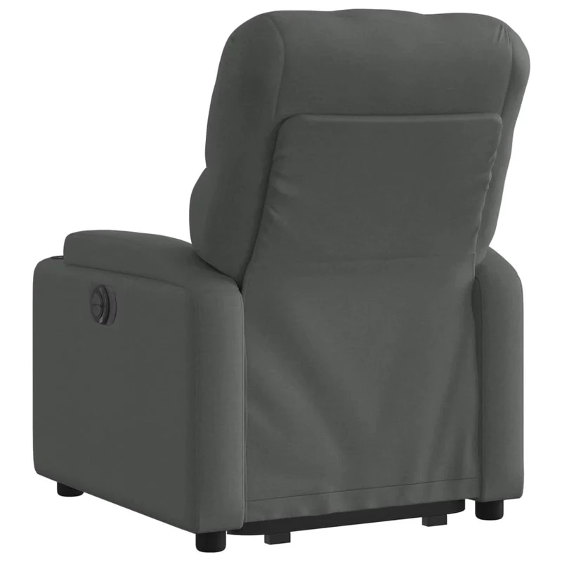 Fauteuil relax TV rembourrage confortable fonction de levage électrique en tissu gris foncé DEC027957