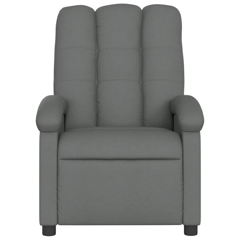 Fauteuil relax TV rembourrage confortable fonction d'inclinaison manuelle en tissu gris foncé DEC027949
