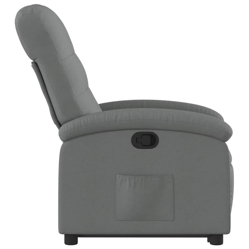 Fauteuil relax TV rembourrage confortable fonction de levage électrique en tissu gris foncé DEC027943