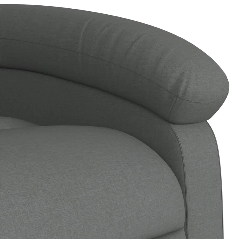 Fauteuil relax TV rembourrage confortable fonction de levage électrique en tissu gris foncé DEC027943
