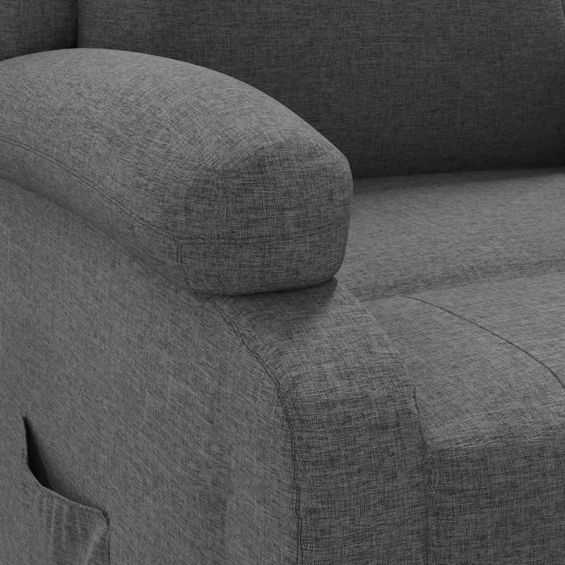 Fauteuil relax TV rembourrage confortable fonction d'inclinaison manuelle en tissu gris DEC027940