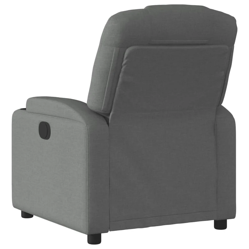 Fauteuil relax TV rembourrage confortable fonction d'inclinaison manuelle en tissu gris foncé DEC027928