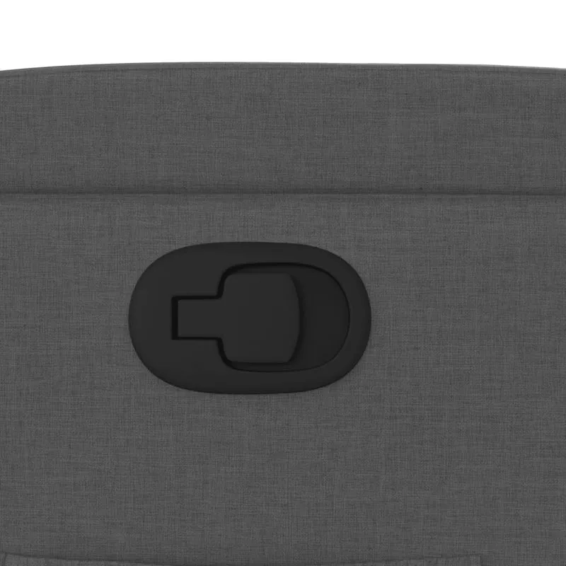 Fauteuil relax TV rembourrage confortable fonction d'inclinaison manuelle en tissu gris foncé DEC027928