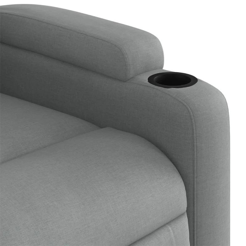 Fauteuil relax TV rembourrage confortable fonction d'inclinaison manuelle en tissu gris clair DEC027905
