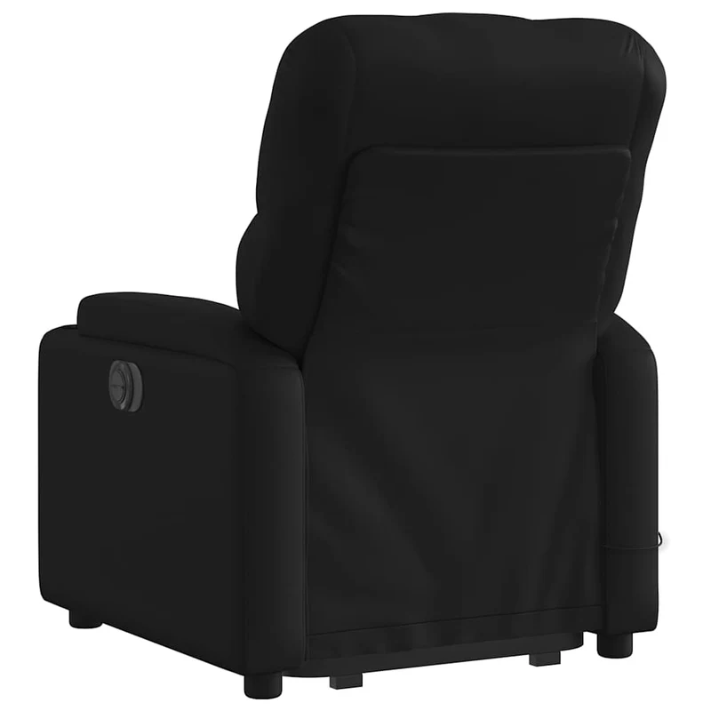 Fauteuil de relaxation fonction massage et inclinable fonction de levage électrique en PVC noir DEC027809