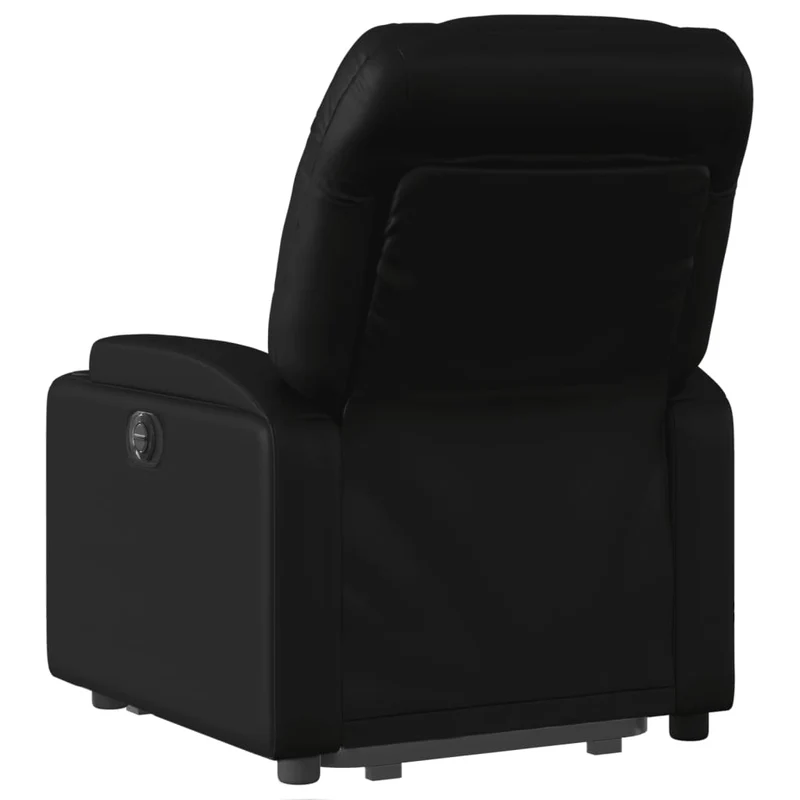 Fauteuil de relaxation fonction massage et inclinable fonction de levage électrique PVC noir DEC027799