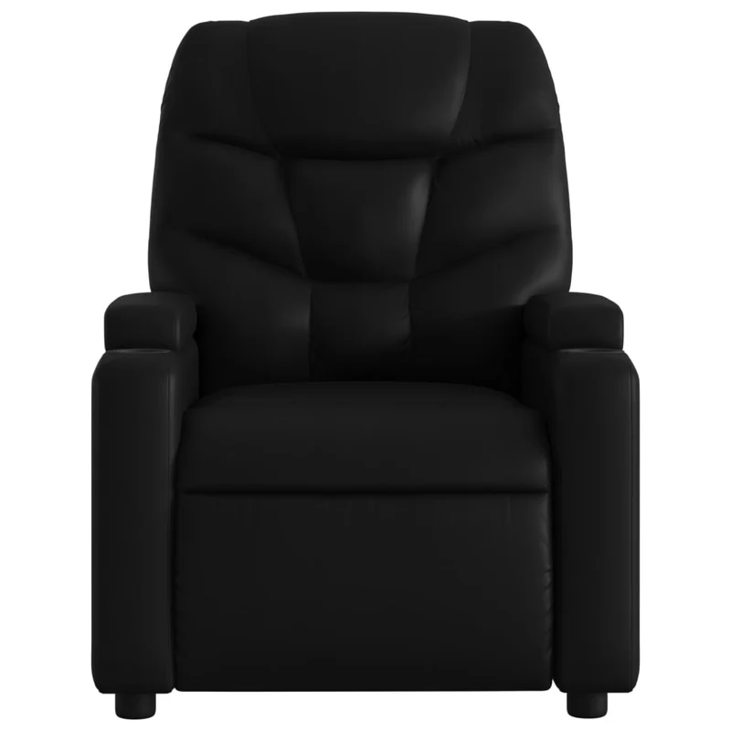 Fauteuil de relaxation fonction massage et inclinable fonction de levage électrique PVC noir DEC027799