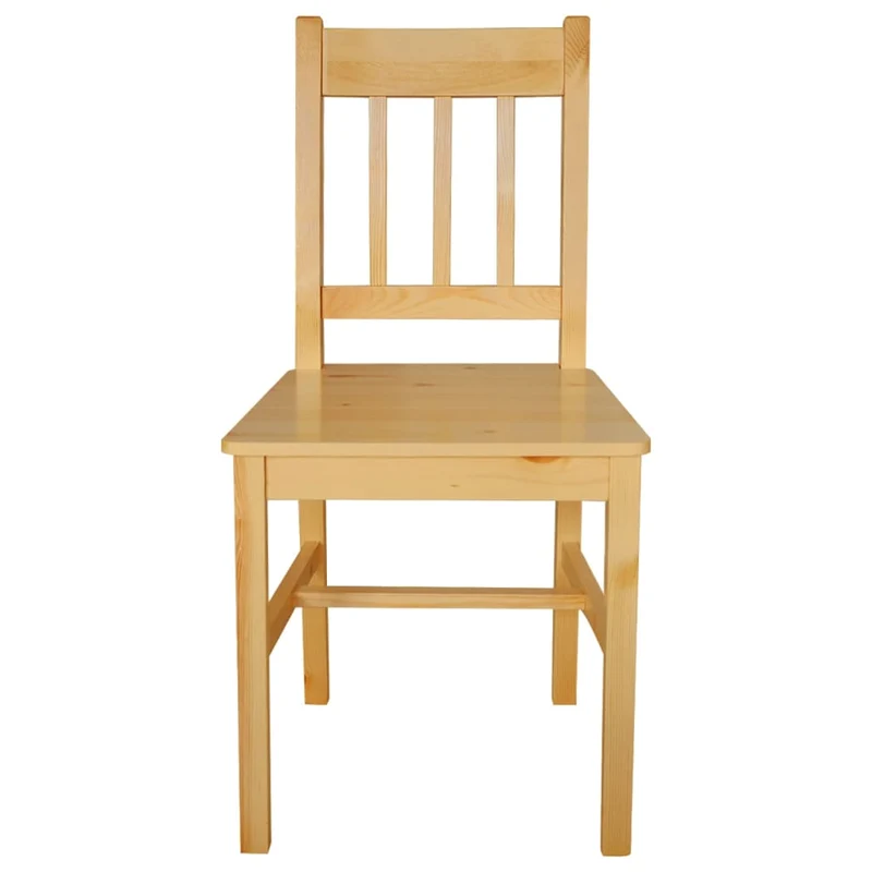 Lot de 4 chaises de salle à manger cuisine style rustique en bois de pin CDS021329