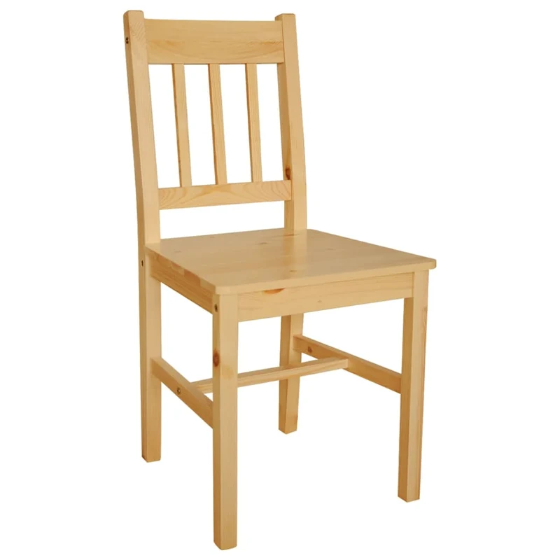 Lot de 4 chaises de salle à manger cuisine style rustique en bois de pin CDS021329
