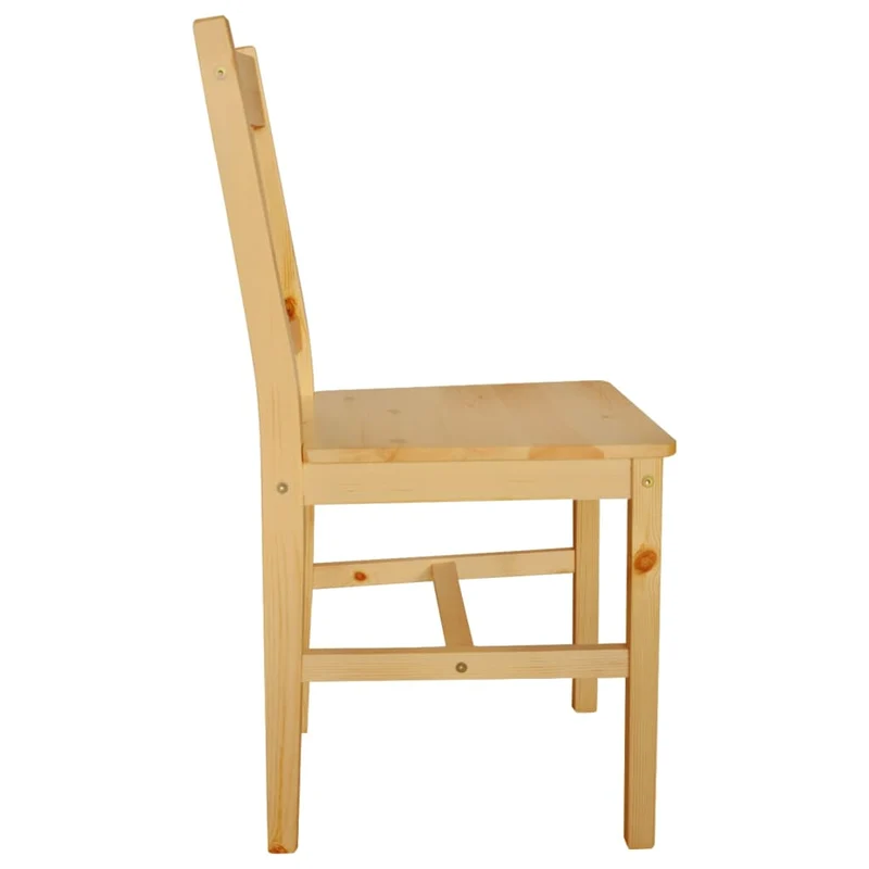 Lot de 4 chaises de salle à manger cuisine style rustique en bois de pin CDS021329