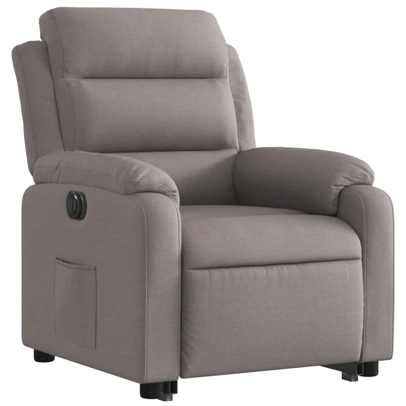 Fauteuil relax TV fonction de levage électrique très confortable en tissu taupe DEC028582