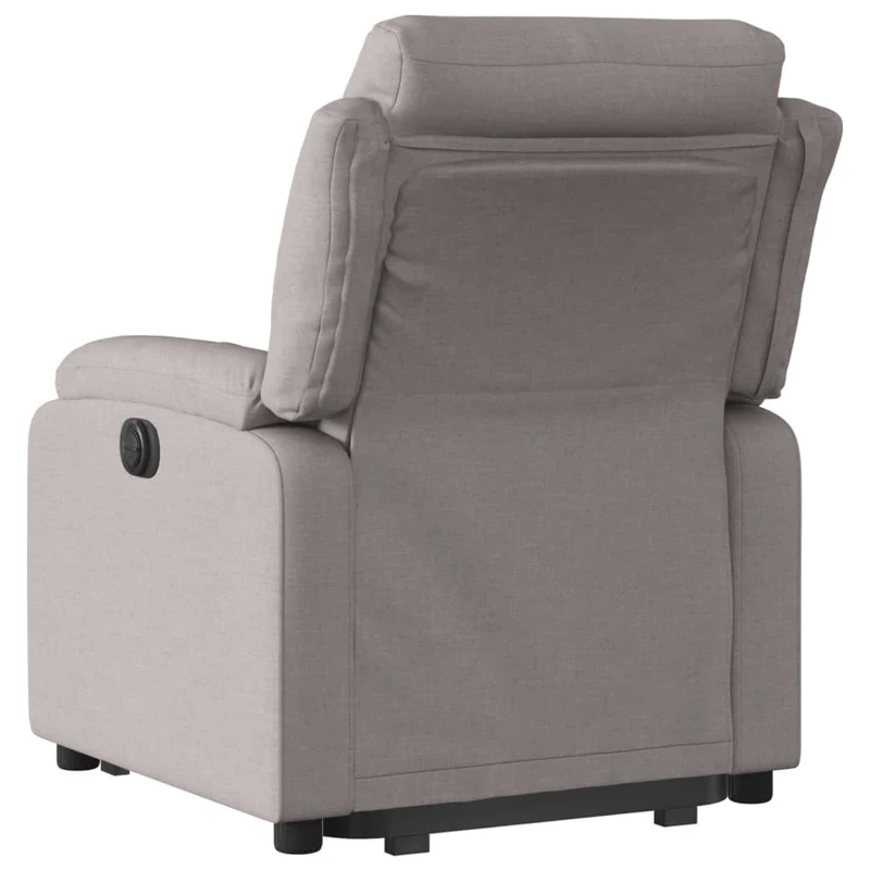 Fauteuil relax TV rembourrage confortable fonction de levage électrique en tissu taupe DEC028184