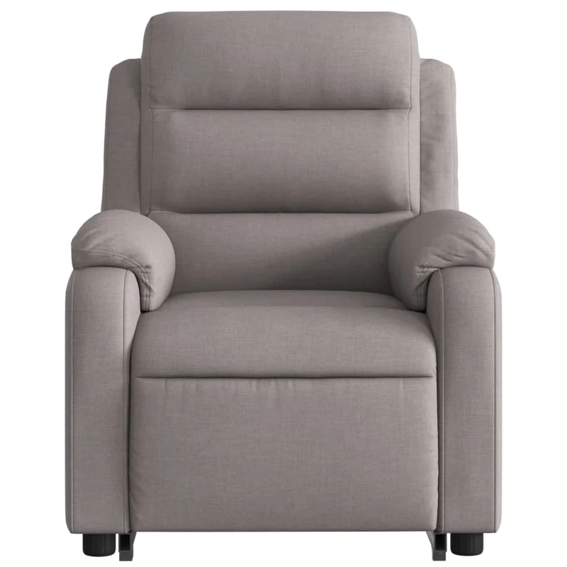 Fauteuil relax TV rembourrage confortable fonction de levage électrique en tissu taupe DEC028184