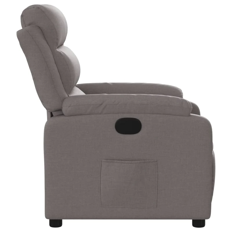 Fauteuil relax TV rembourrage confortable fonction d'inclinaison manuelle en tissu taupe DEC028183