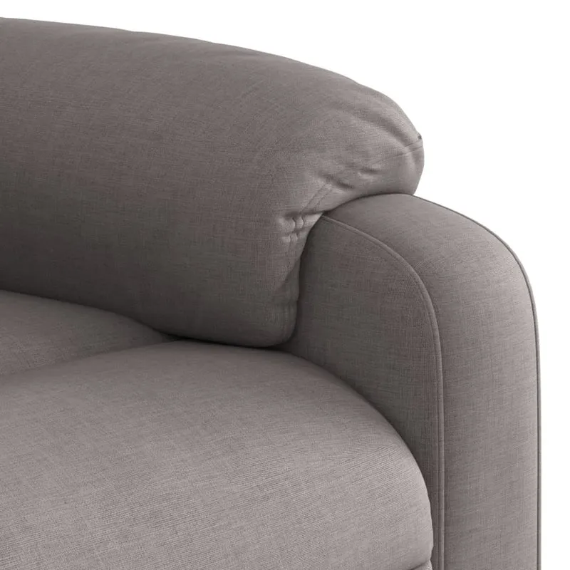 Fauteuil relax TV rembourrage confortable fonction d'inclinaison manuelle en tissu taupe DEC028183