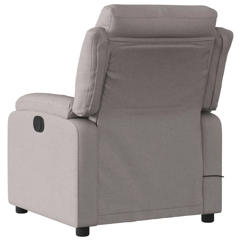 Fauteuil de relaxation TV fonction massage inclinable électrique en tissu taupe DEC027266