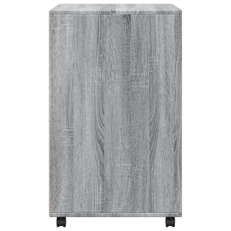 Meuble de bureau sur roulettes armoire de rangement bureau 60 x 48 x 81 cm bois d'ingénierie gris DEC024497