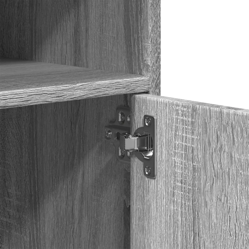 Meuble de bureau sur roulettes armoire de rangement bureau 60 x 48 x 81 cm bois d'ingénierie gris DEC024497