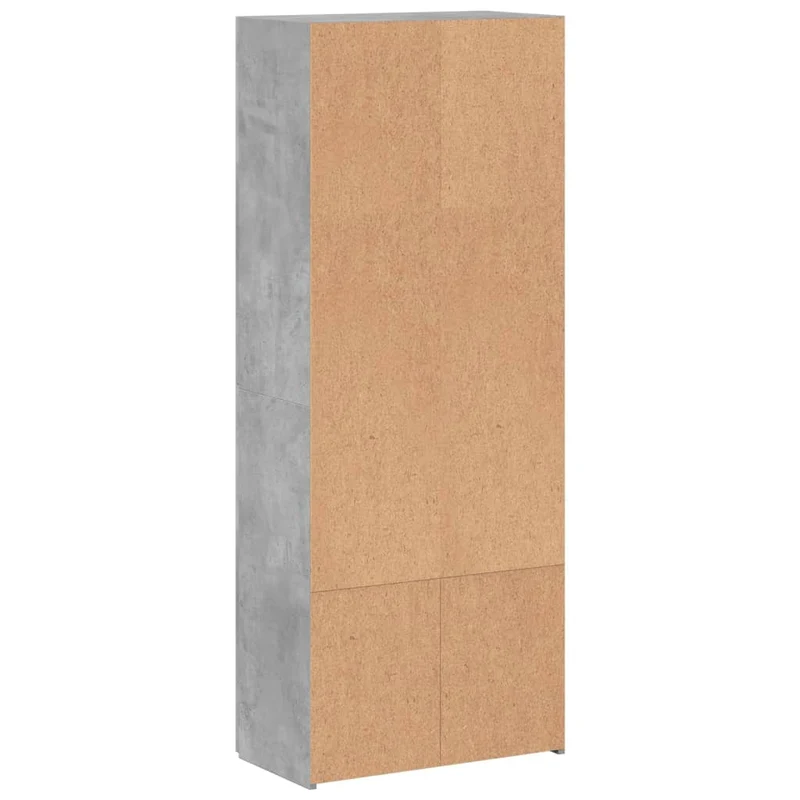 Meuble de bureau armoire de rangement bureau 60 x 32 x 153 cm bois d'ingénierie gris DEC024479