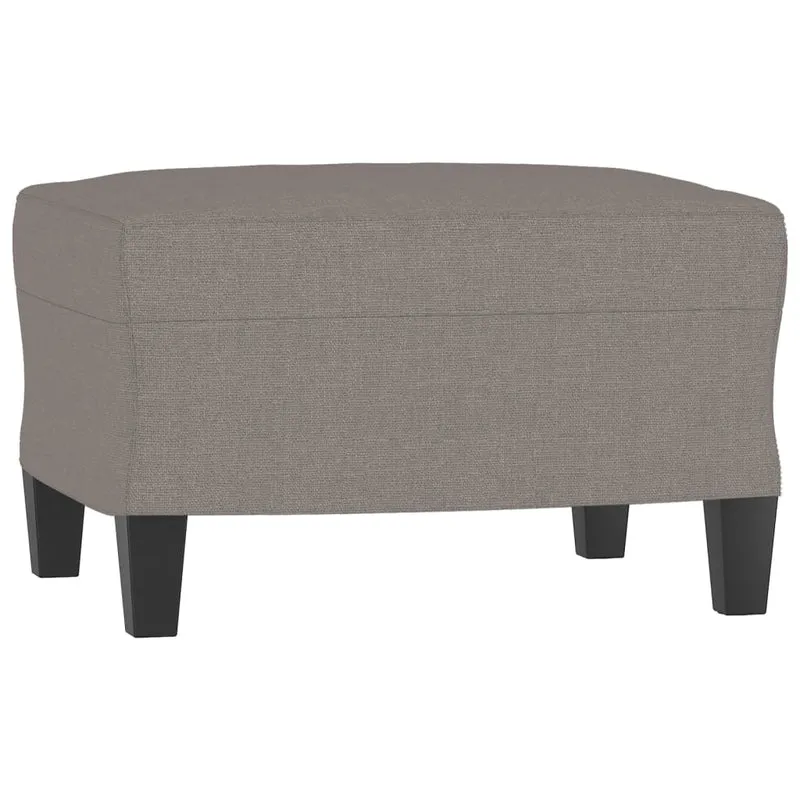Repose-pieds tabouret bout de lit 60 x 50 x 41 cm en tissu taupe DEC030629