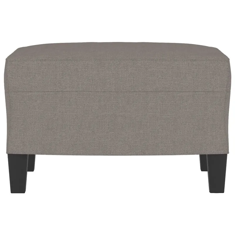 Repose-pieds tabouret bout de lit 60 x 50 x 41 cm en tissu taupe DEC030629