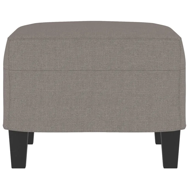 Repose-pieds tabouret bout de lit 60 x 50 x 41 cm en tissu taupe DEC030629
