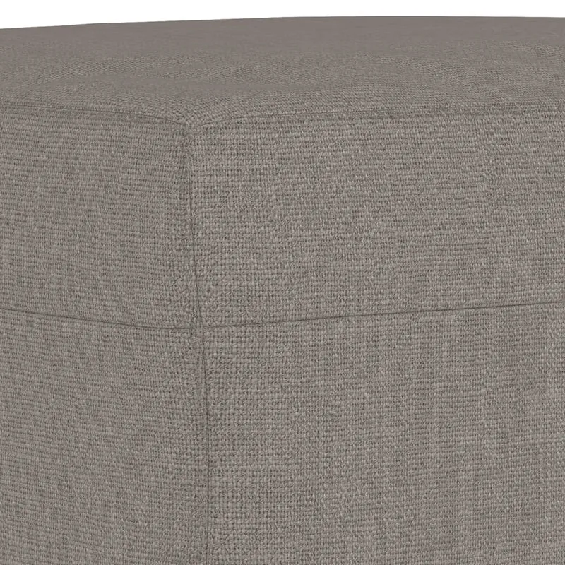 Repose-pieds tabouret bout de lit 60 x 50 x 41 cm en tissu taupe DEC030629