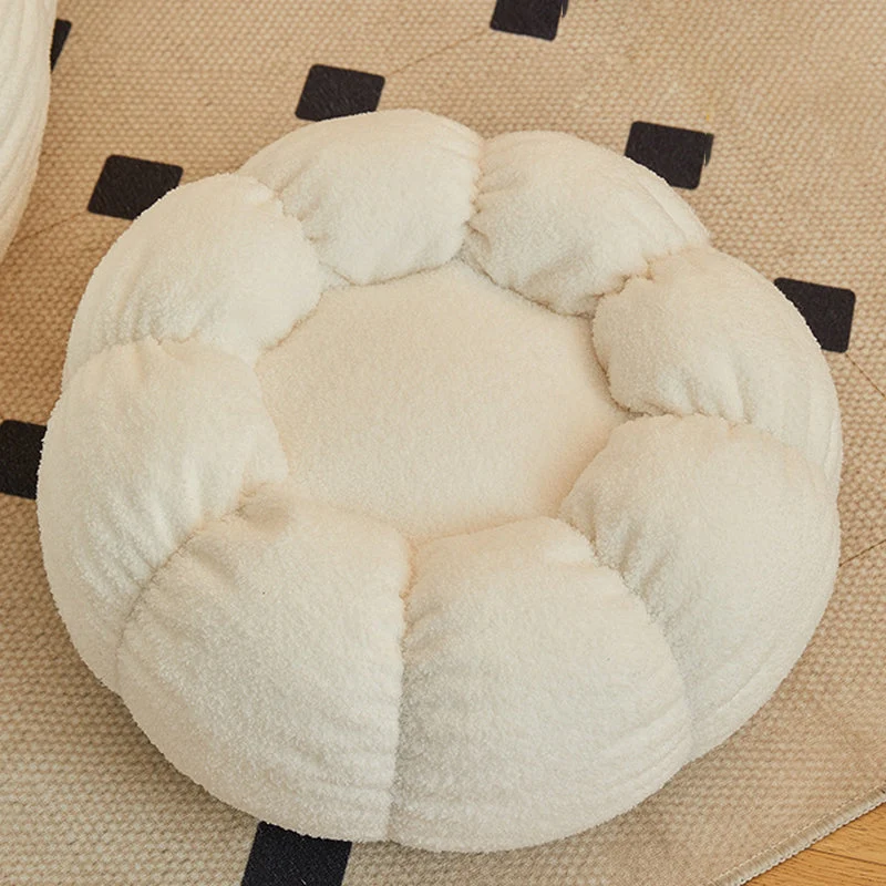 Contemporary Scandinavian Orb Cylinder Sherpa Fabric Accent Chair Backrest Armrest Footrest For Living Room