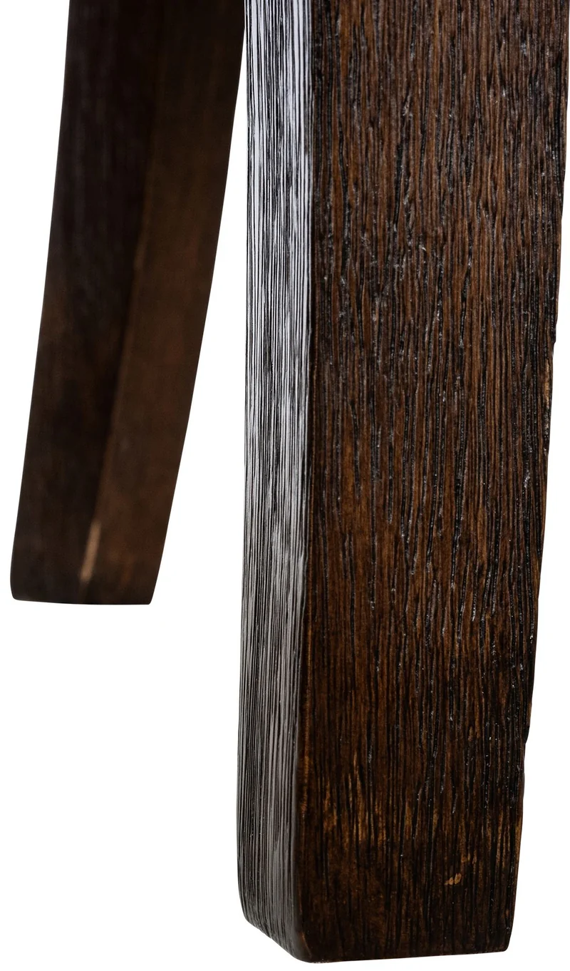 Chaise de salle à manger x1 boutons décoratifs en tissu gris foncé et pieds en bois marron foncé 10_0002168