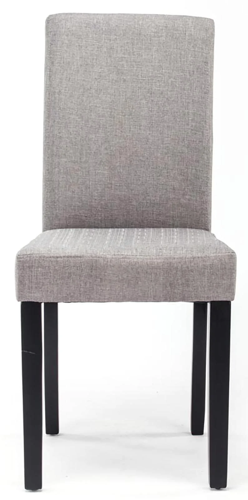 Chaise de salle à manger x1 design moderne en tissu gris clair et pieds en bois noir 10_0002033