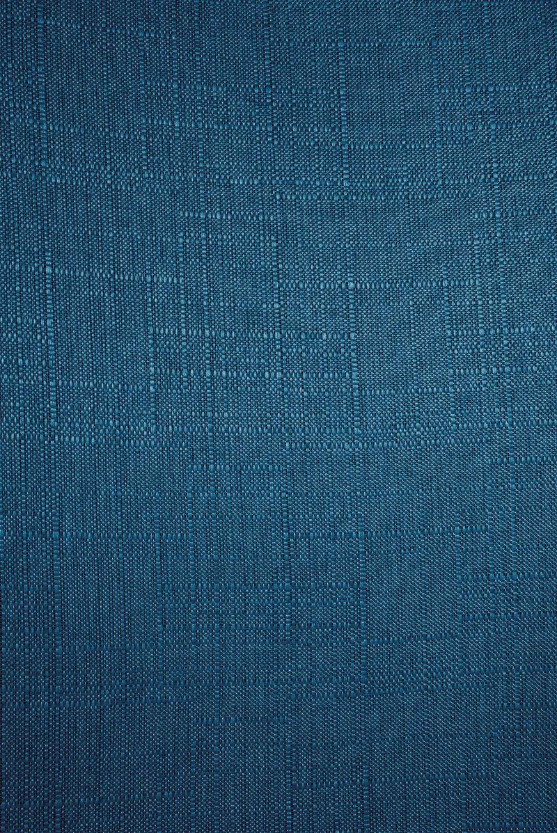 Chaise de salle à manger x1 design simple avec pieds en métal noir assise en tissu bleu 10_0002070