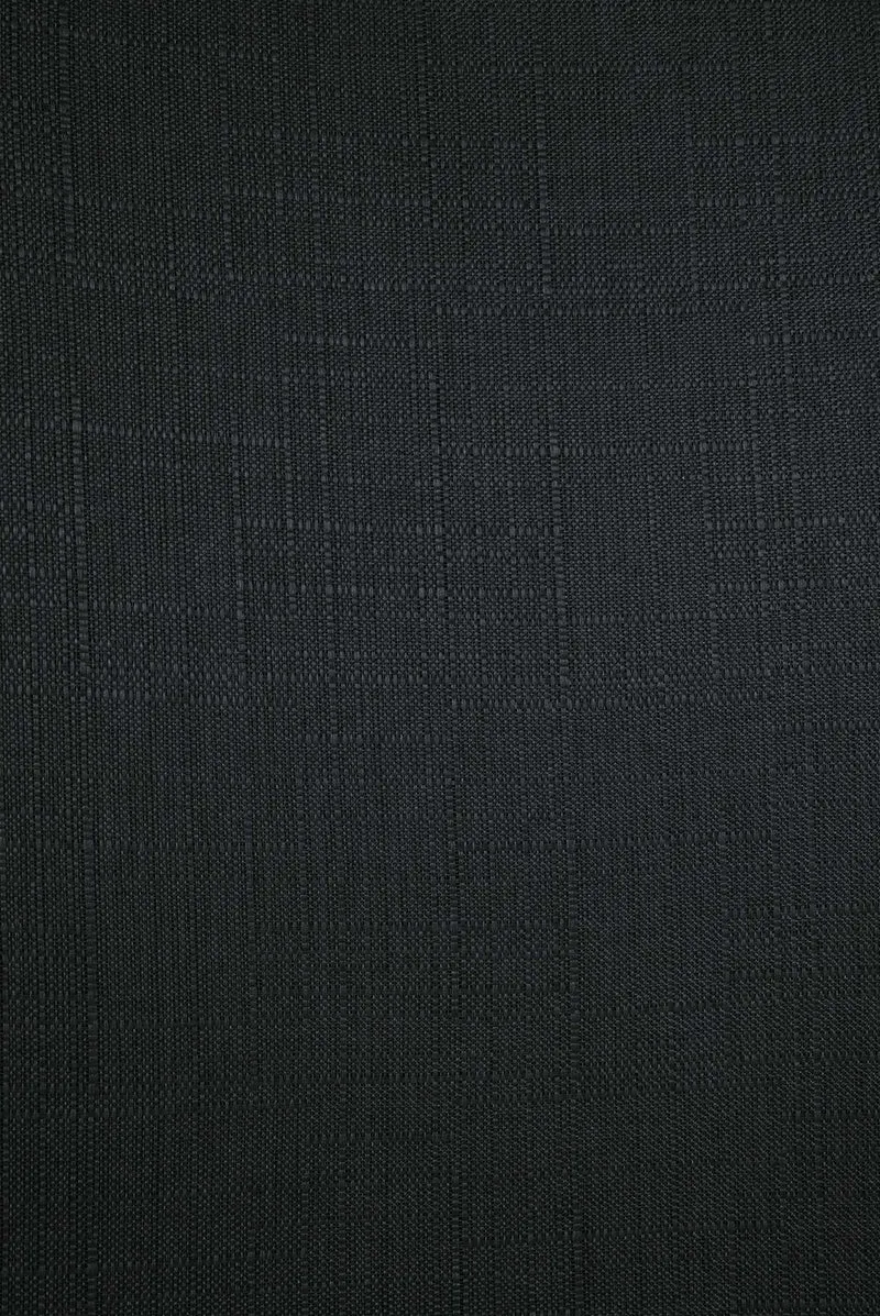 Chaise de salle à manger x1 design simple avec pieds en métal noir assise en tissu noir 10_0002073