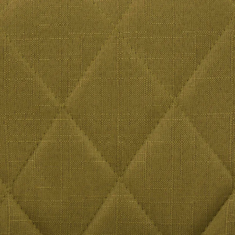 Tabouret de bar x1 pivotant hauteur réglable en tissu vert surpiqûres décoratives cadre en métal noir 10_0006364
