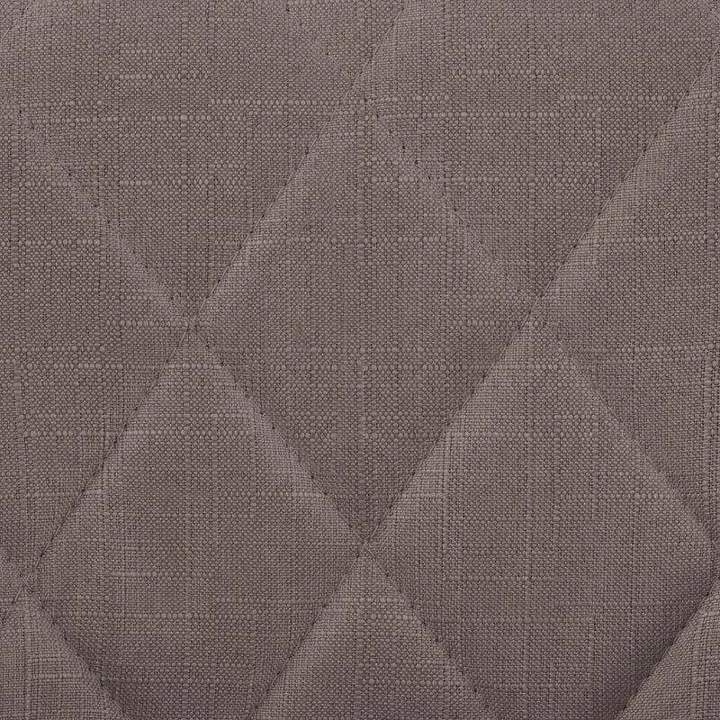 Tabouret de bar x1 pivotant hauteur réglable en tissu taupe surpiqûres décoratives cadre en métal chromé 10_0005706