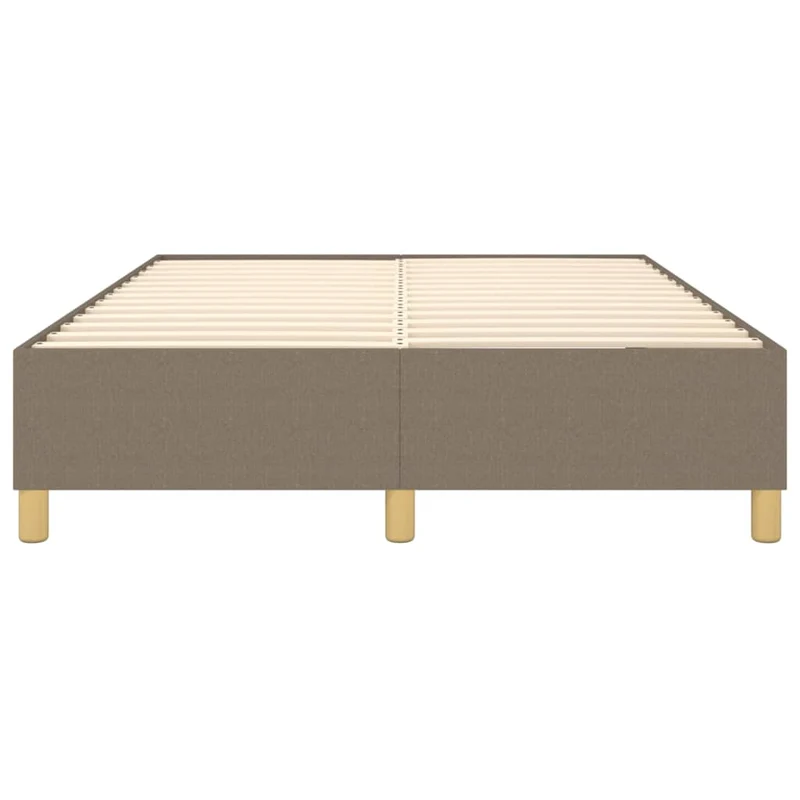 Sommier à lattes sur pieds cadre de lit 140x200 cm tissu taupe TDL0206934