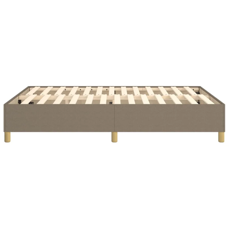 Sommier à lattes sur pieds cadre de lit 140x200 cm tissu taupe TDL0206934