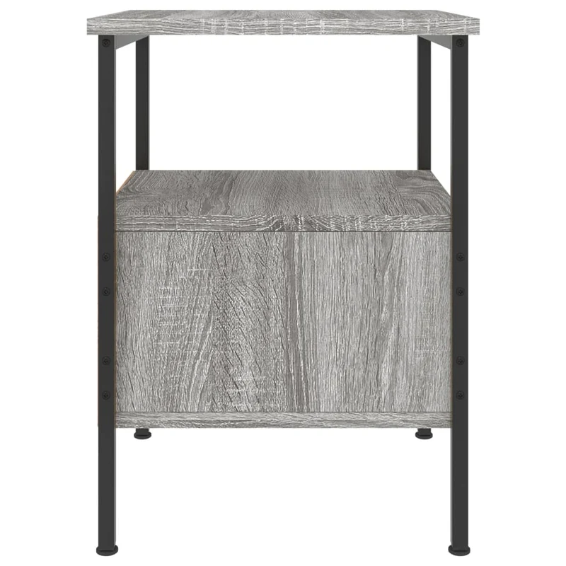 Table de chevet avec tiroir et étagère 34 x 36 x 50 cm bois d'ingénierie gris DEC034589
