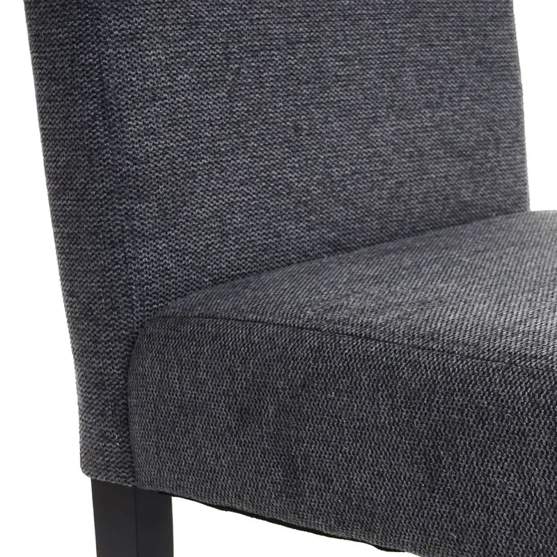 Lot de 4 chaises de salle à manger en tissu gris foncé pieds foncés CDS04563