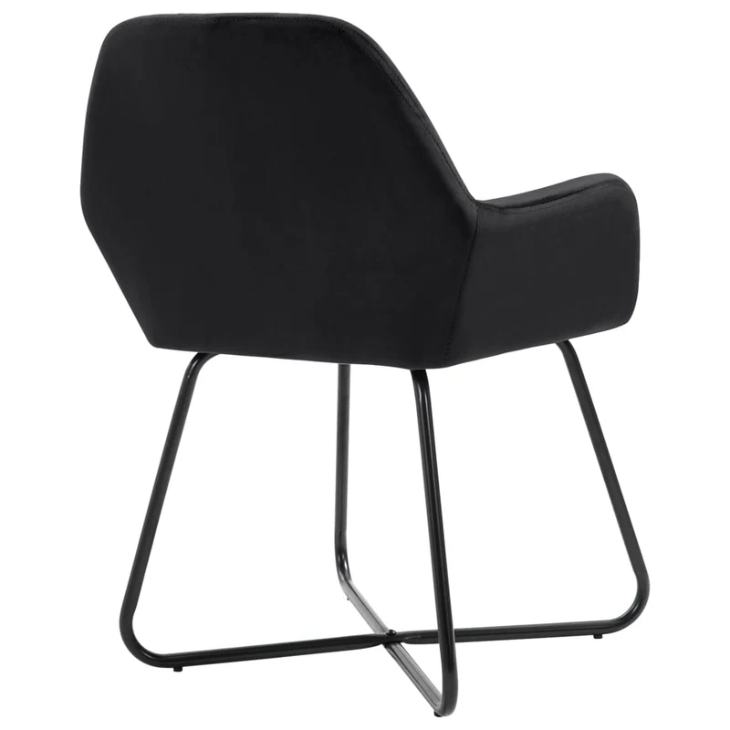 Lot de 6 chaises de salle à manger cuisine design moderne velours noir CDS022740