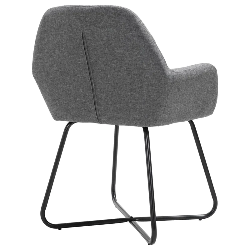 Lot de 6 chaises de salle à manger cuisine design moderne tissu gris foncé CDS022448