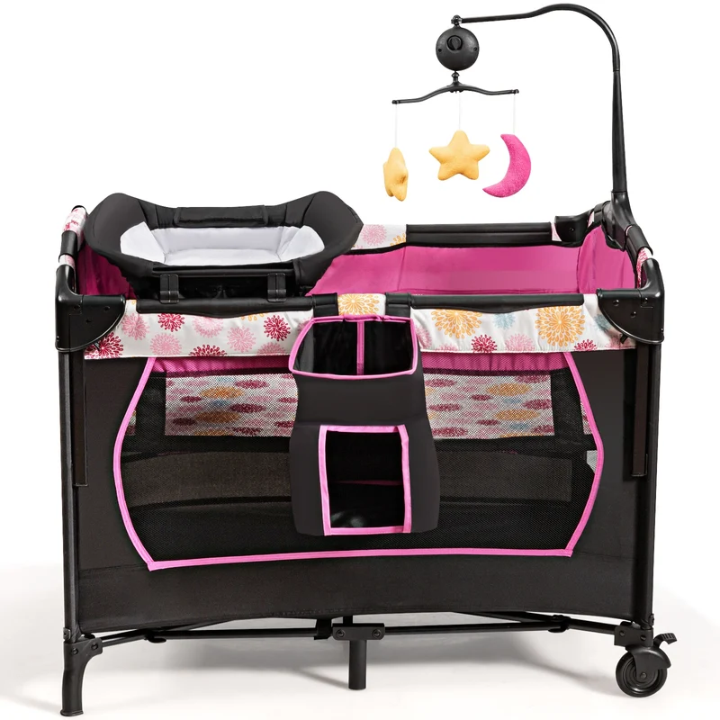3 en 1 lit parapluie pour bébé avec table à langer pour bébé 0-36 mois hauteur réglable 20_0000054