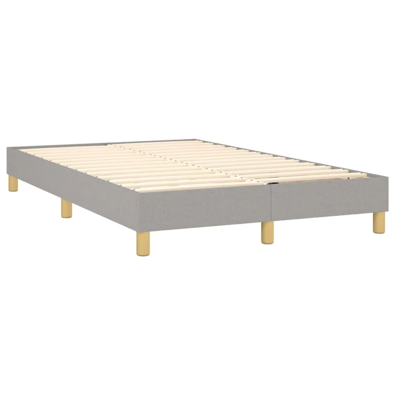 Cadre de lit LED avec sommier tête de lit matelas surmatelas 120x200 cm tissu gris clair TDL0207878