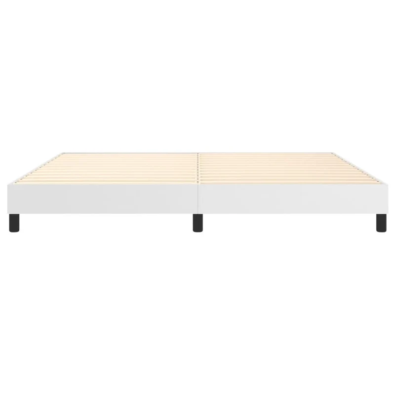 Sommier à lattes sur pieds cadre de lit 200x200 cm synthétique blanc TDL0207358