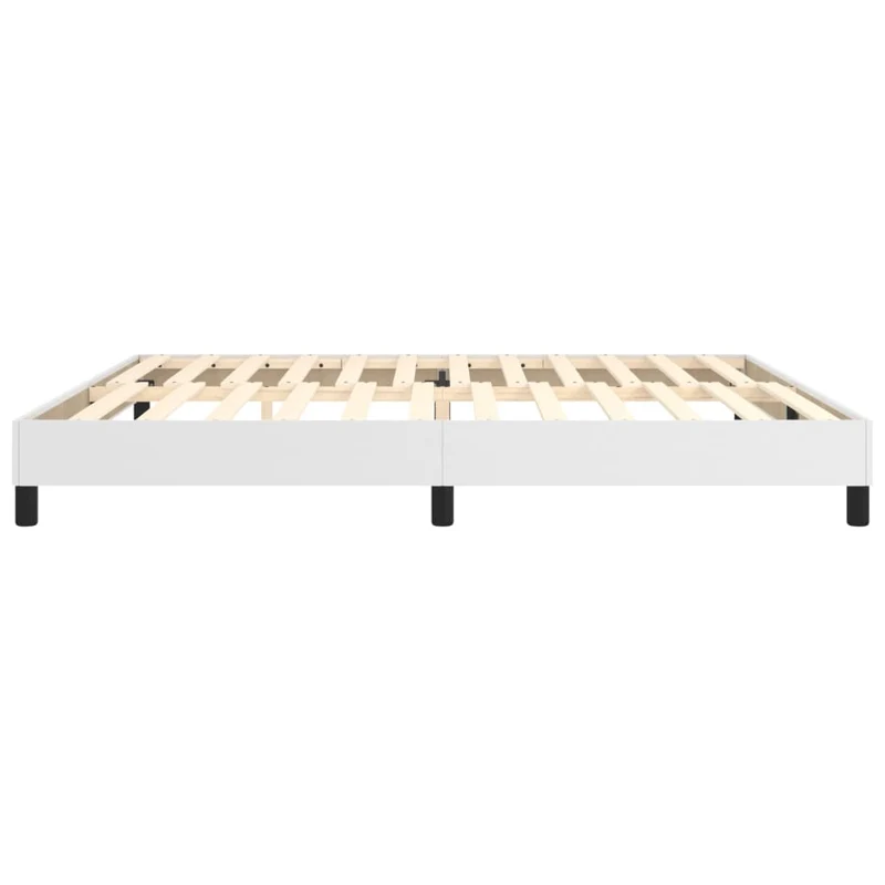 Sommier à lattes sur pieds cadre de lit 200x200 cm synthétique blanc TDL0207358