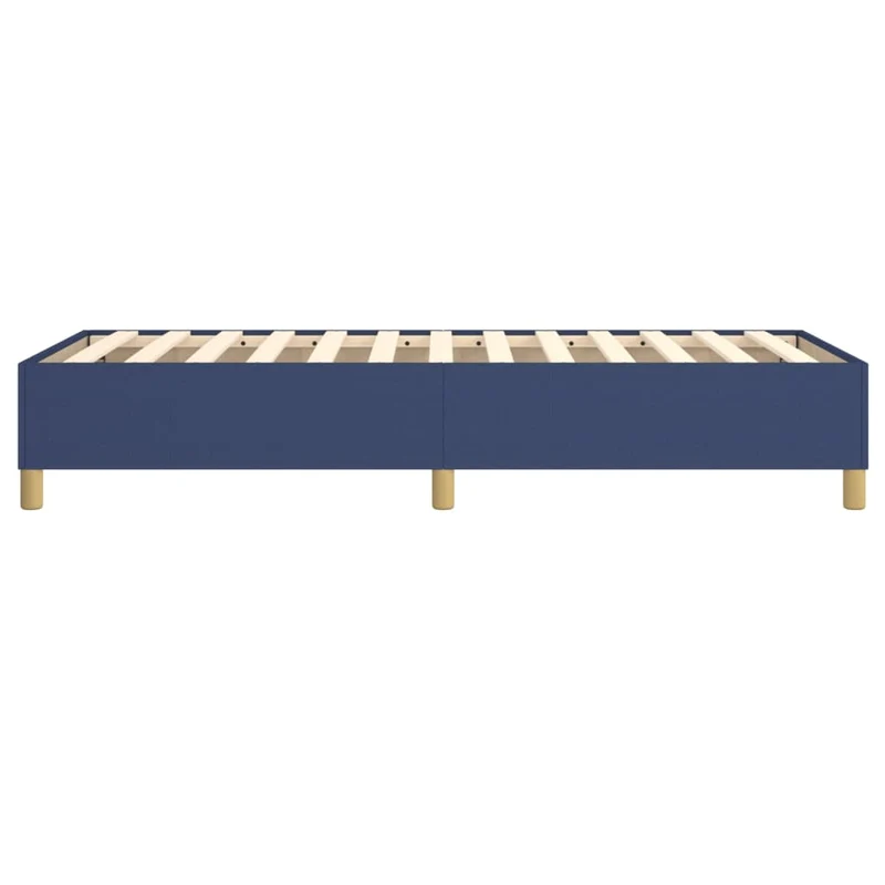 Sommier à lattes sur pieds cadre de lit 90x200 cm tissu bleu TDL0207317