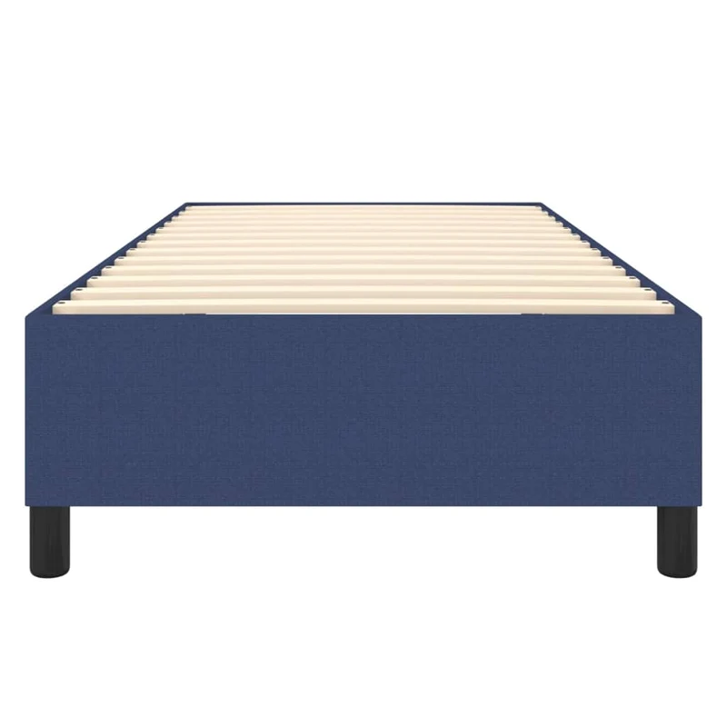 Sommier à lattes sur pieds cadre de lit 90x200 cm tissu bleu TDL0207320