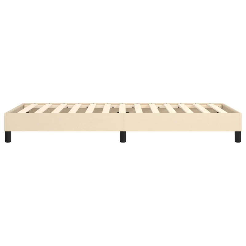 Sommier à lattes sur pieds cadre de lit 80x200 cm tissu crème TDL0207245