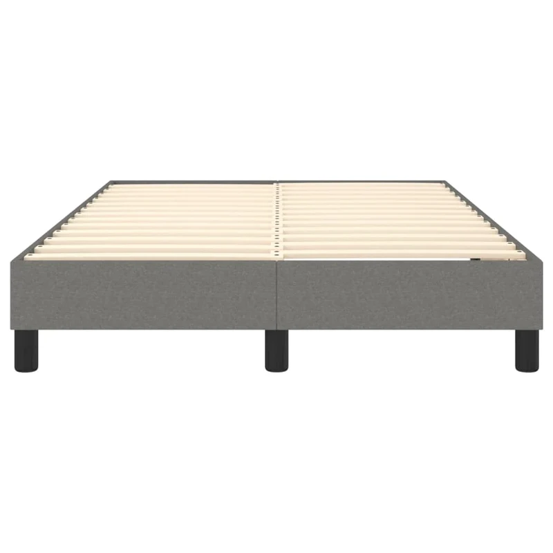 Sommier à lattes sur pieds cadre de lit 120x200 cm tissu gris foncé TDL0207144