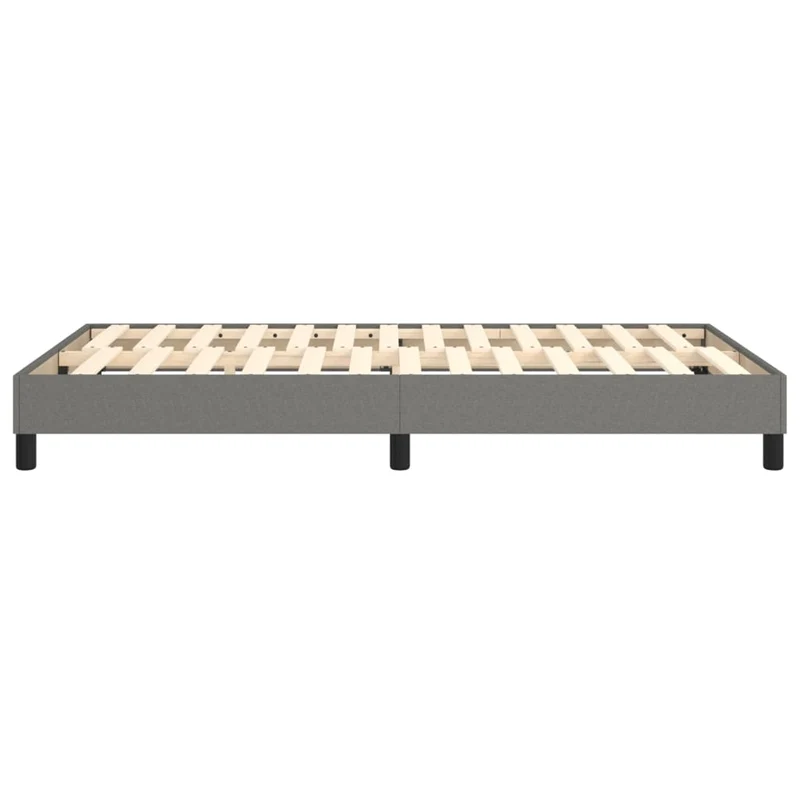 Sommier à lattes sur pieds cadre de lit 120x200 cm tissu gris foncé TDL0207144